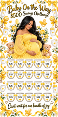 Baby on the Way $500 Savings Challenge 3x6 in (A6) No hole punch