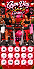 Gym Day to Savings Challenge 3x6 in (A6) No hole punch