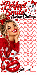 Perfect Smile Savings Challenge 3x6 (A6) No hole punch